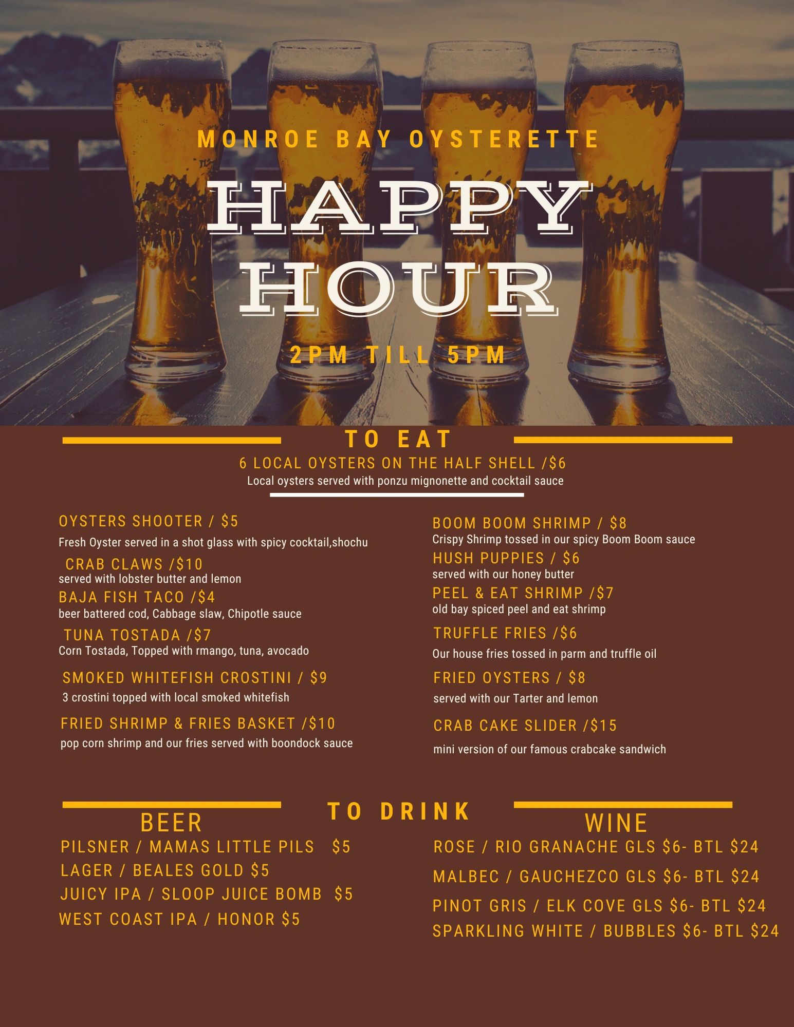 Chef-driven seafood dishes